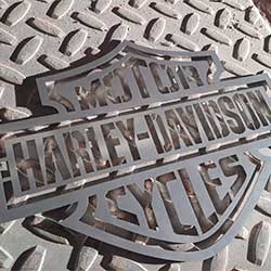 corte laser harley davidson logo