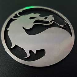 corte laser mortal kombat logo